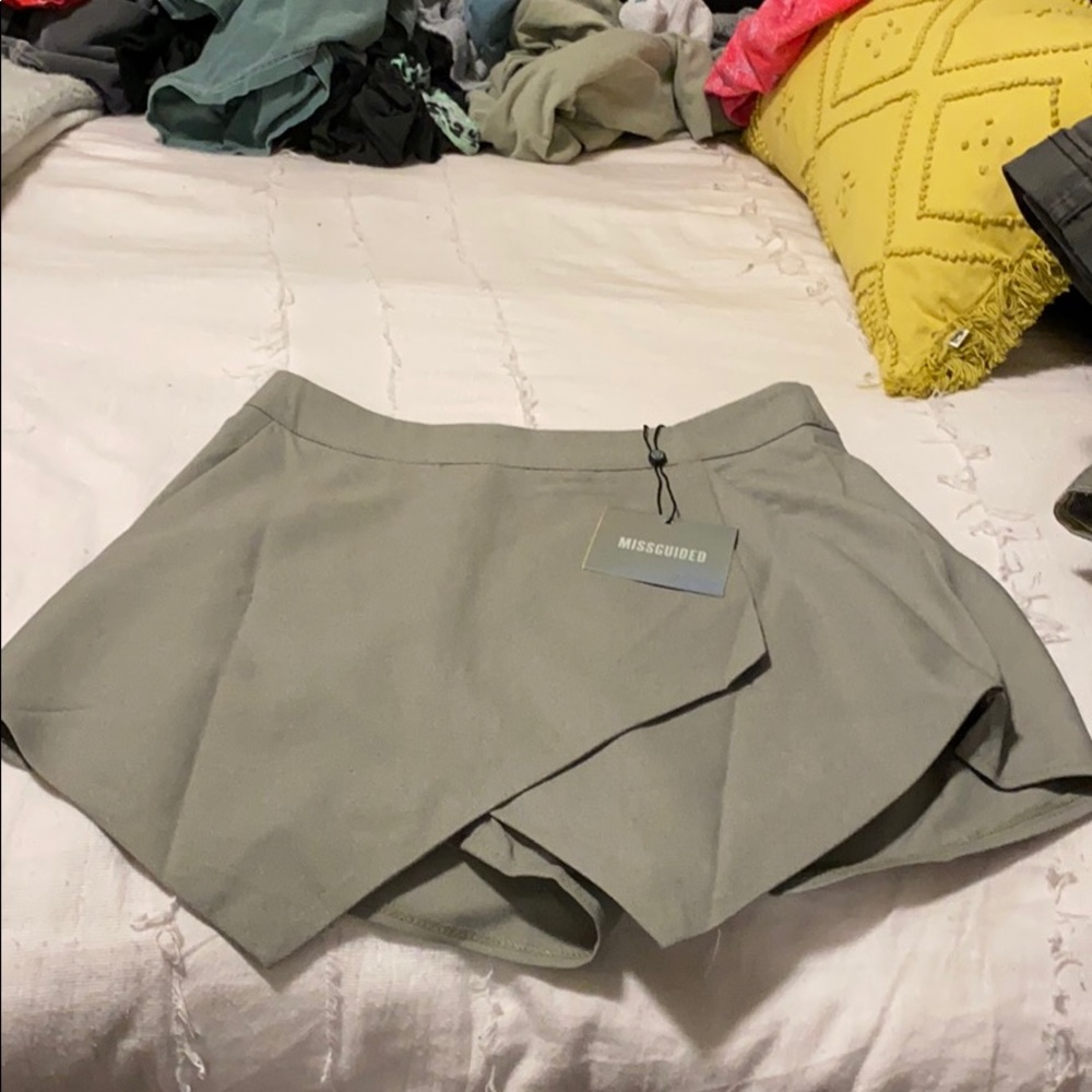 Misguided wrap front skort
